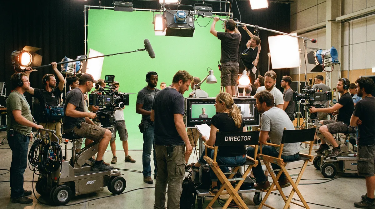 国产自拍国际影视合作拍摄现场实景